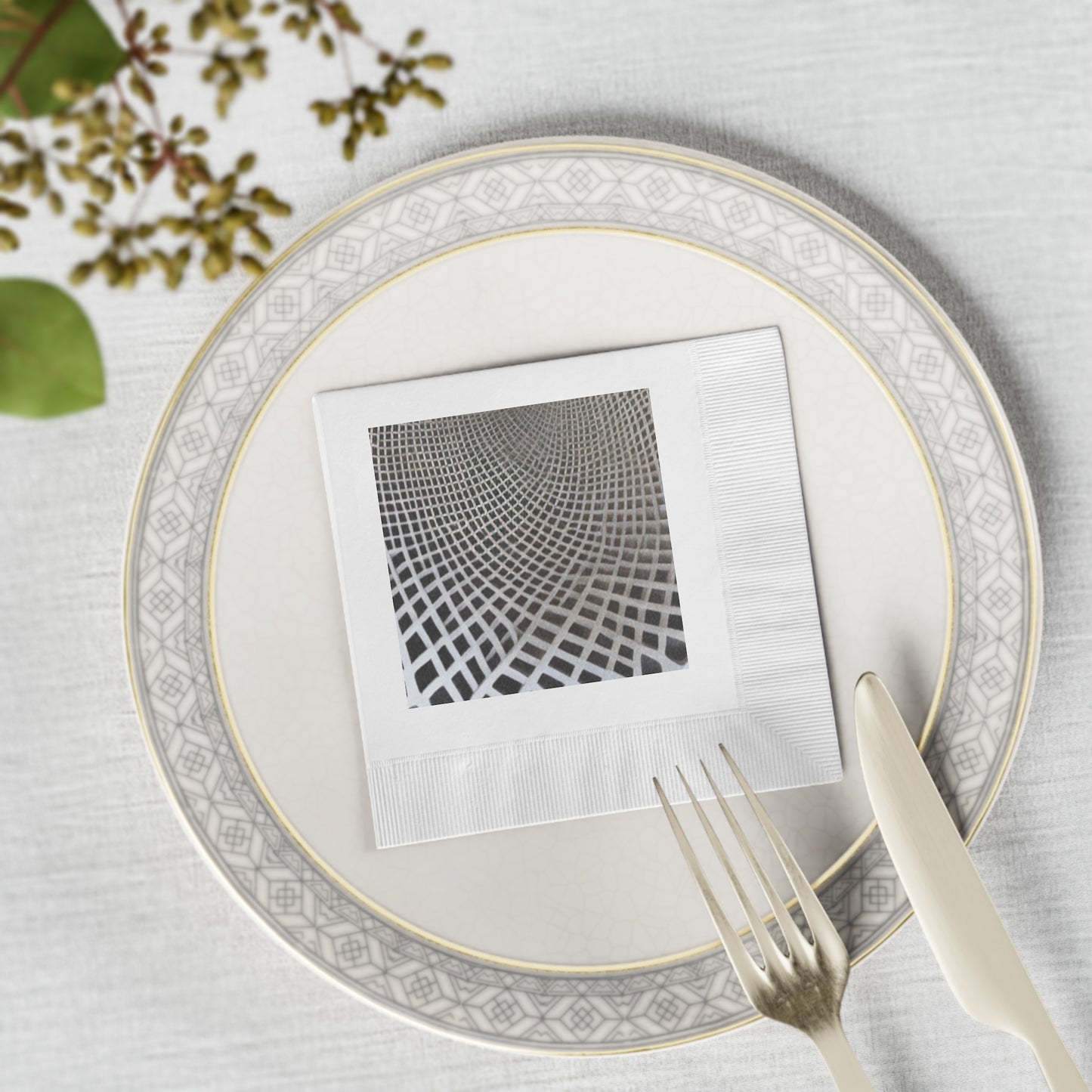 White Coined Napkins