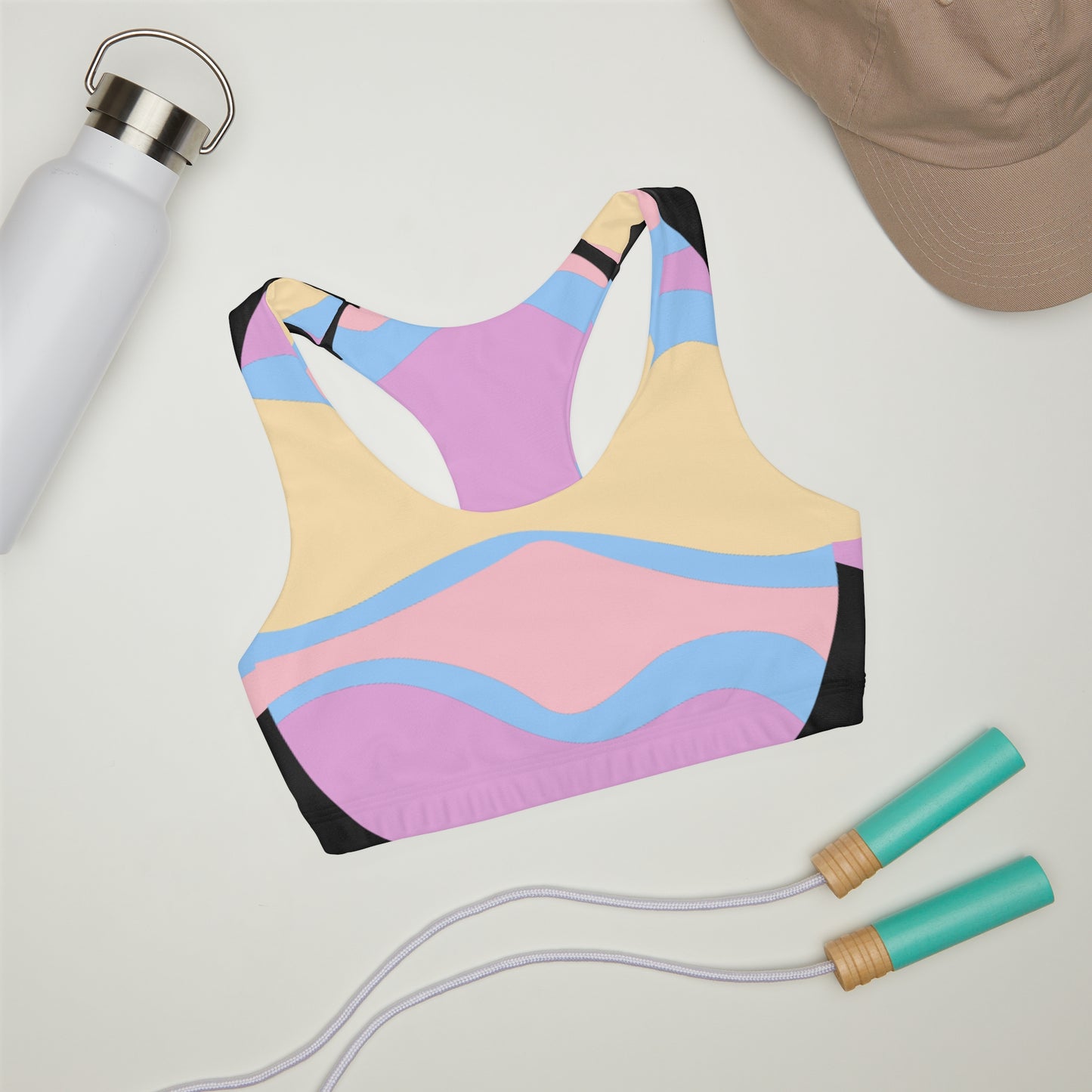 Girls' Double Lined Seamless Sports Bra (AOP)