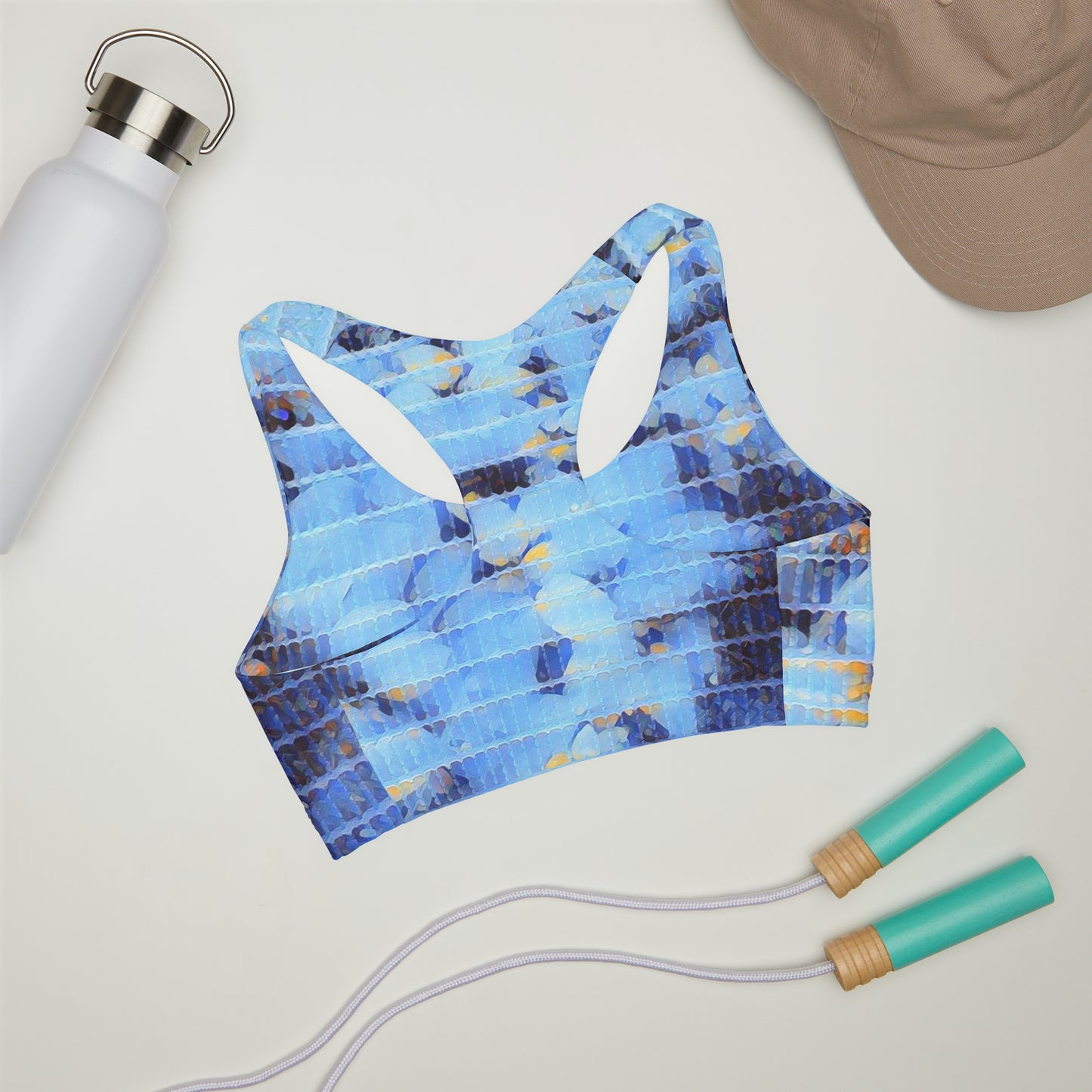 Girls' Double Lined Seamless Sports Bra (AOP)