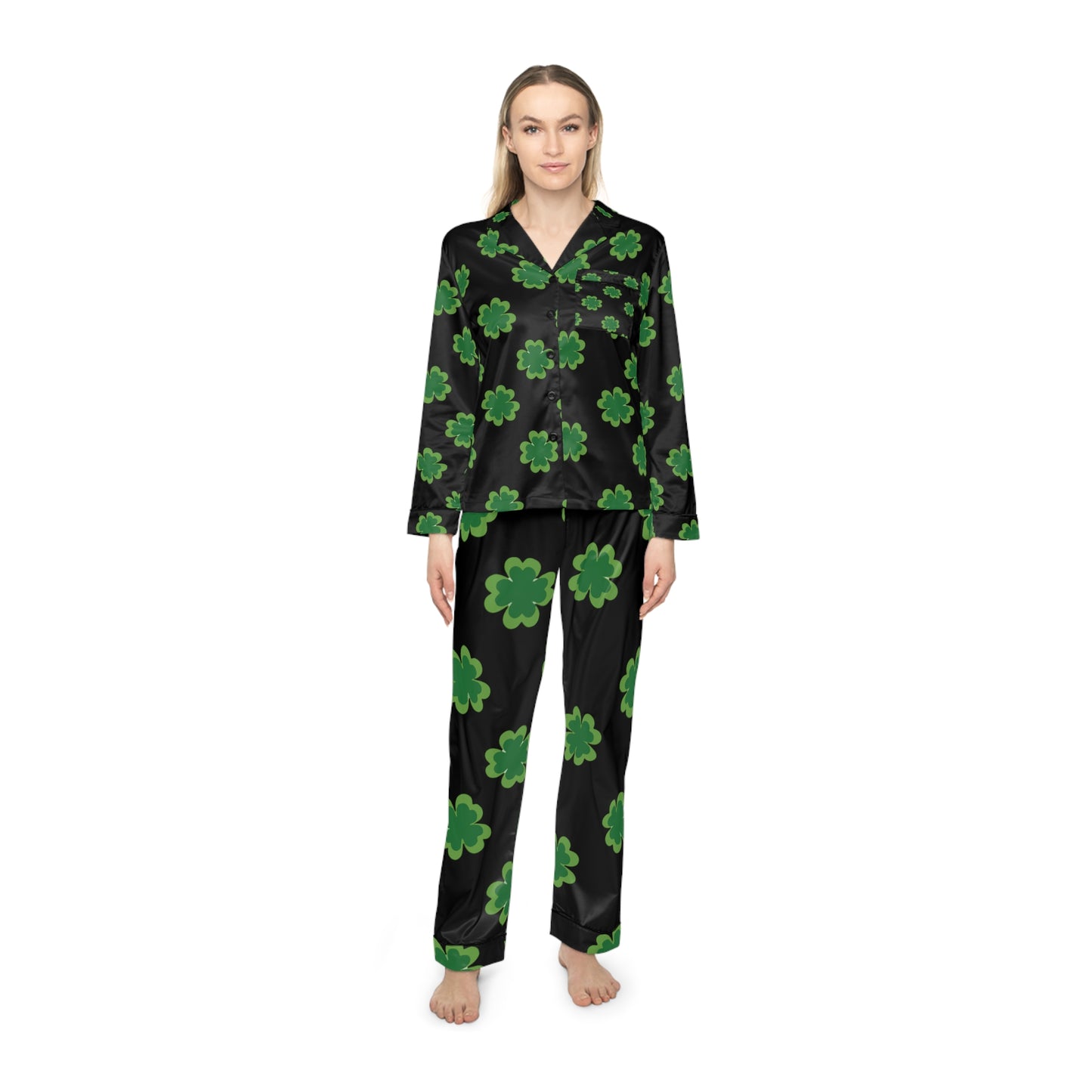 Women's Satin Pajamas (AOP)