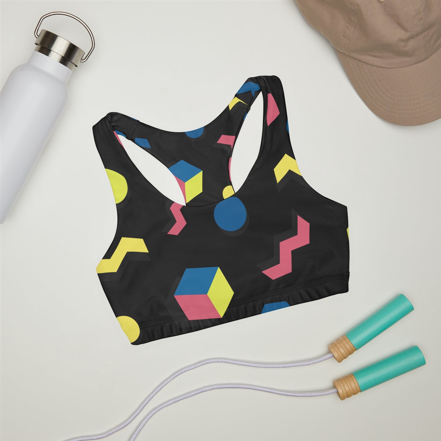 Girls' Double Lined Seamless Sports Bra (AOP)