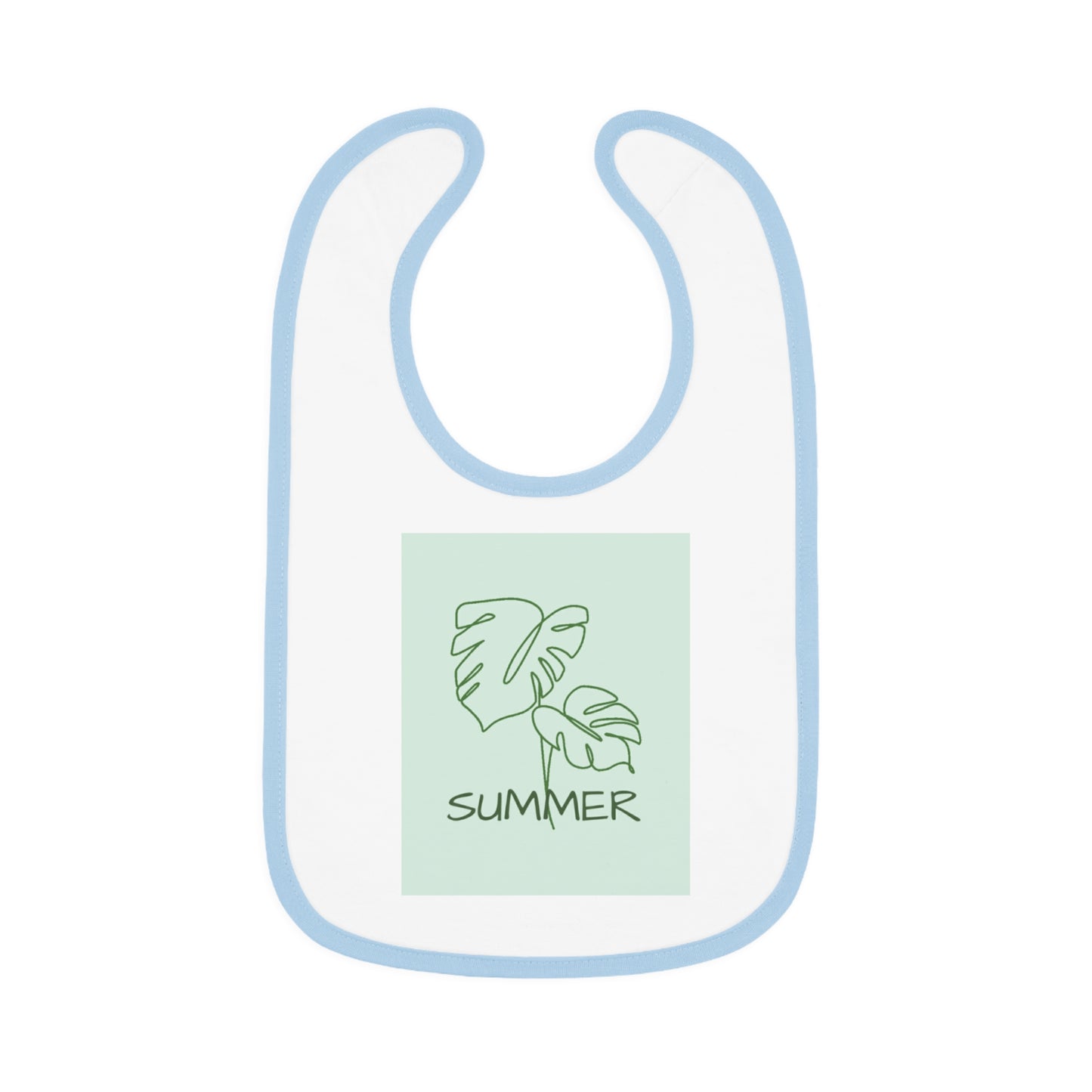 Baby Contrast Trim Jersey Bib