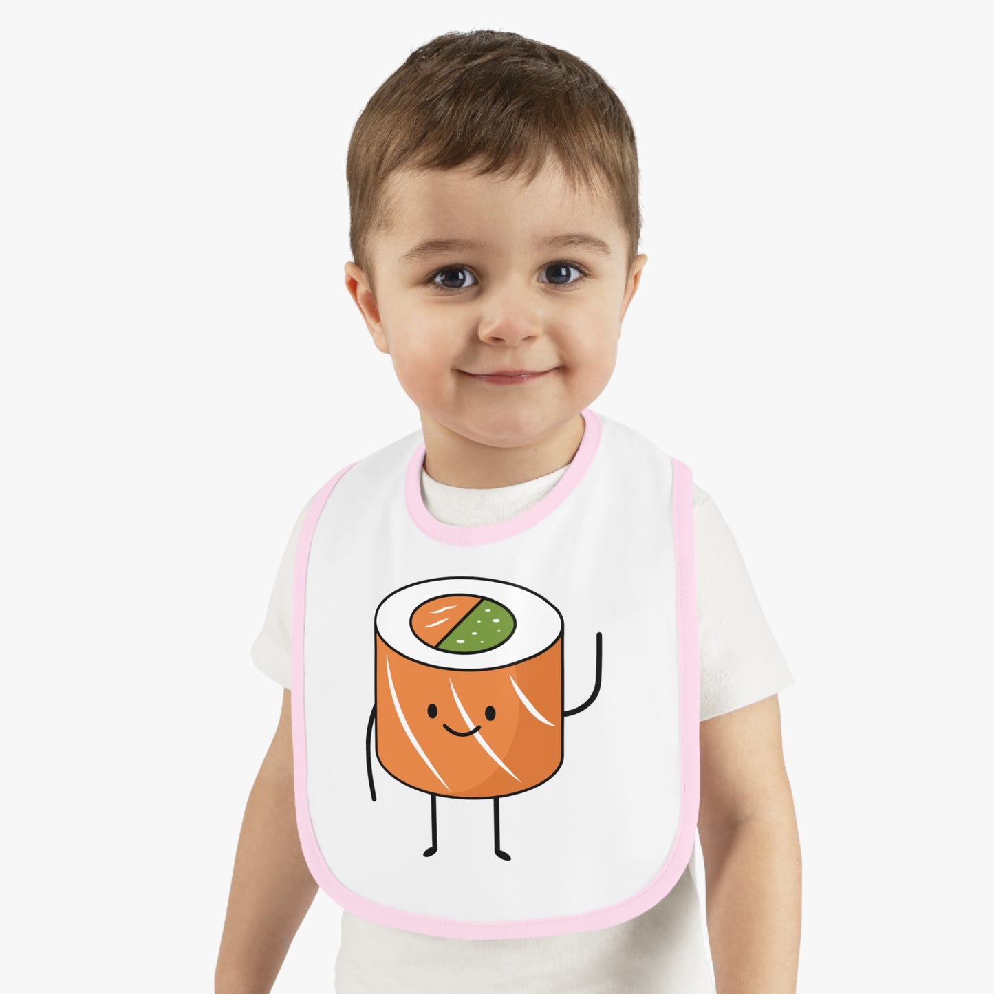 Baby Contrast Trim Jersey Bib