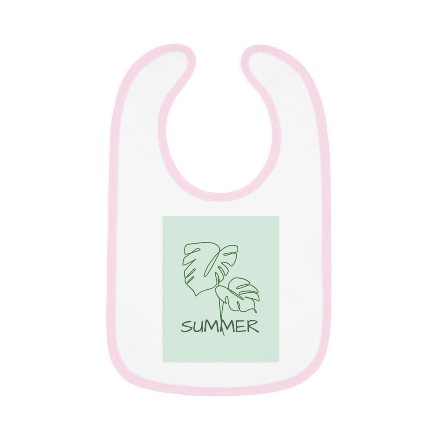 Baby Contrast Trim Jersey Bib